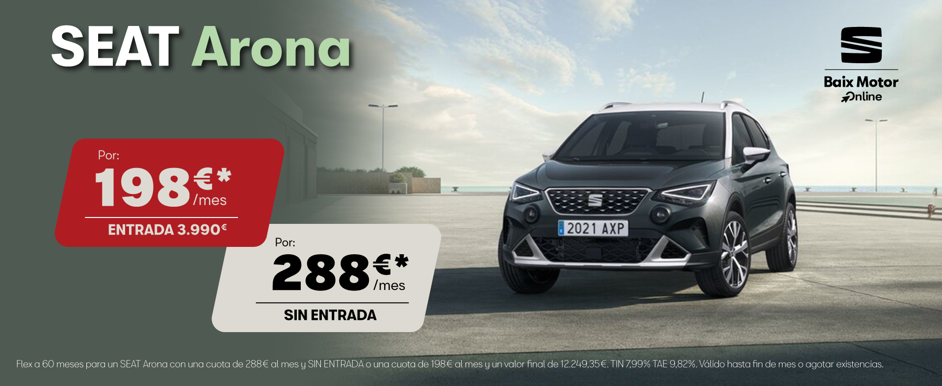 SEAT Arona desde 198€/mes*